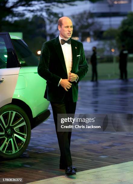 Prince William, Prince of Wales attends the 2023 Earthshot Prize Awards Ceremony on November 07, 2023 in Singapore. The Earthshot Prize is awarded to...