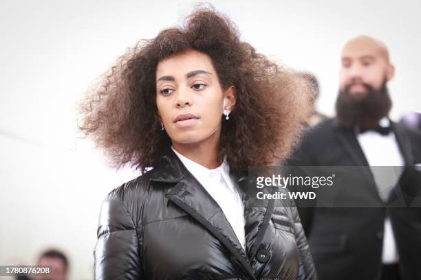 Solange, Red carpet arrivals at the 2017 Met Gala: Rei Kawakubo/Comme des Garcons, May 1st, 2017.