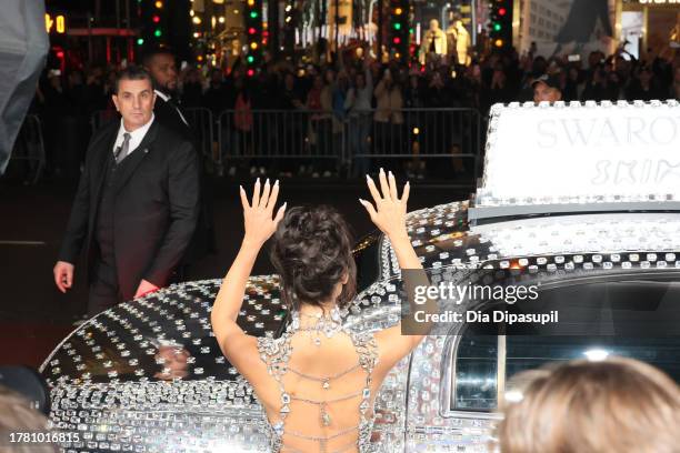 Kim Kardashian attends as Swarovski celebrates SKIMS Collaboration and unveils it's NYC flagship store on November 07, 2023 in New York City.