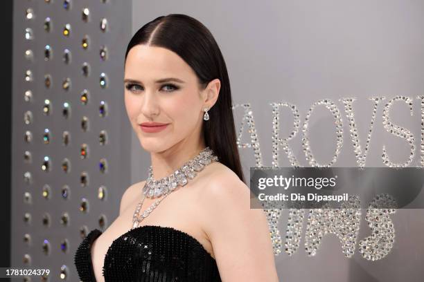 Rachel Brosnahan attends as Swarovski celebrates SKIMS Collaboration and unveils it's NYC flagship store on November 07, 2023 in New York City.