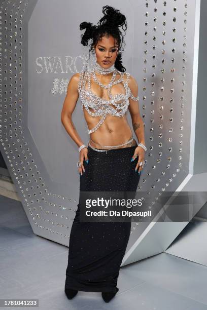 Teyana Taylorattends as Swarovski celebrates SKIMS Collaboration and unveils it's NYC flagship store on November 07, 2023 in New York City.