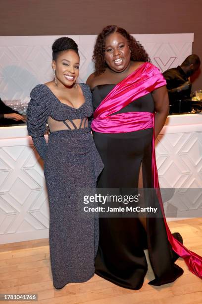 Amber Ruffin and Alex Newell attend Glamour Women of the Year 2023 at Jazz at Lincoln Center on November 07, 2023 in New York City.