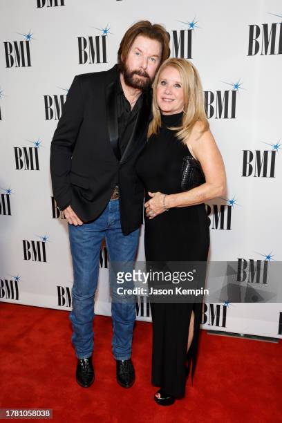 Ronnie Dunn of Brooks & Dunn and Janine Dunn attends the 2023 BMI Country Awards at BMI Nashville on November 07, 2023 in Nashville, Tennessee.