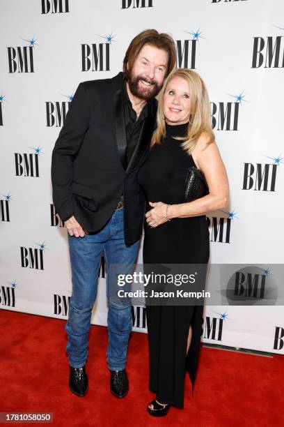 Ronnie Dunn of Brooks & Dunn and Janine Dunn attends the 2023 BMI Country Awards at BMI Nashville on November 07, 2023 in Nashville, Tennessee.