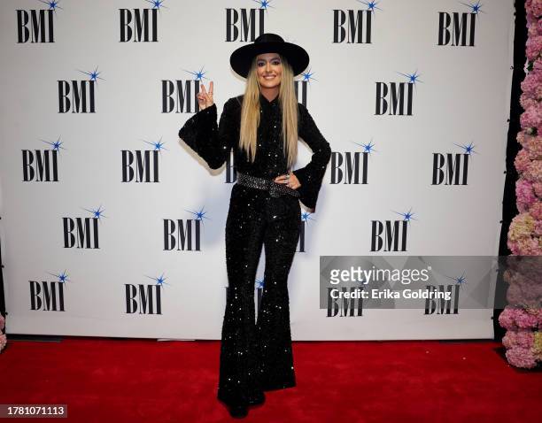 Lainey Wilson attends the 2023 BMI Country Awards at BMI Nashville on November 07, 2023 in Nashville, Tennessee.