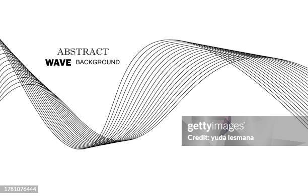 abstract background with waves on white and black background - amplifier texture stock illustrations