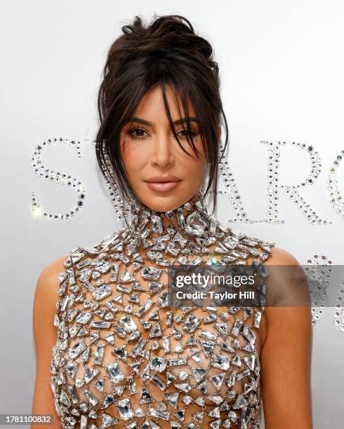 Kim Kardashian attends the Swarovski x SKIMS Celebration at the Swarovski NYC Flagship on November 07, 2023 in New York City.