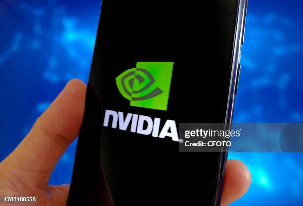 Illustration NVIDIA, Suqian, Jiangsu Province, China, November 14, 2023. Nvidia unveils its latest high-end AI chip, the H2