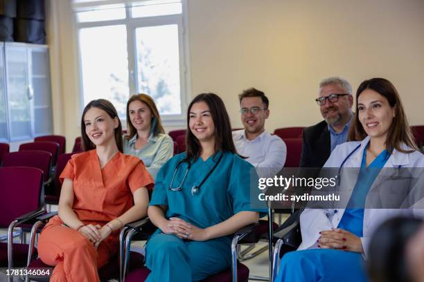 medical professional during the meeting in the conference room. - medical school stock pictures, royalty-free photos & images