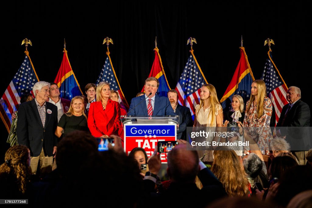 Tate Reeves Rally Mississippi incumbent Republican Gov. Tate Reeves and his family ...