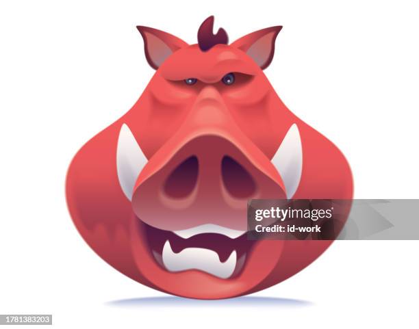 angry boar head icon - pig nose 幅插畫檔、美工圖案、卡通及圖標