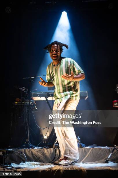 November 12th, 2023 - English musician Sampha performs at the Howard Theatre in Washington, D.C. His sophomore album, Lahai, was released in October.