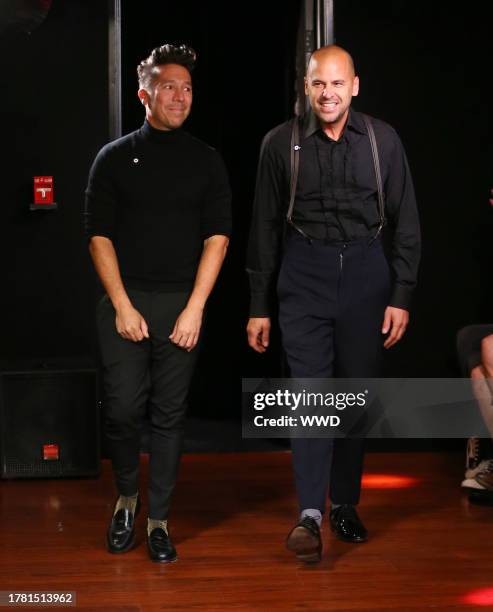 Brian Wolk and Claude Morais on the catwalk