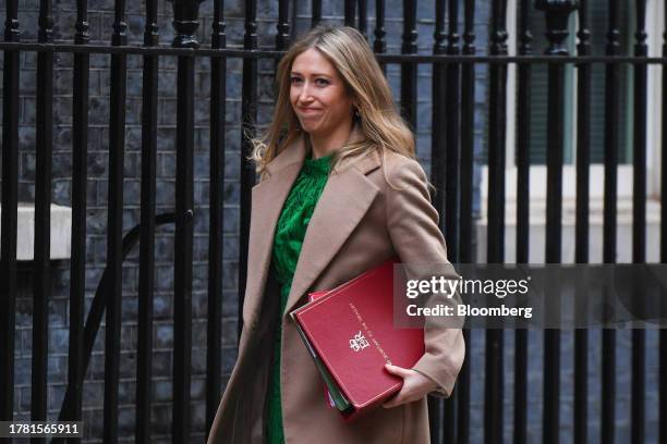 Laura Trott, UK chief secretary to the treasury, arrives for a meeting of cabinet ministers at 10 Downing Street in London, UK, on Tuesday, Nov. 14,...