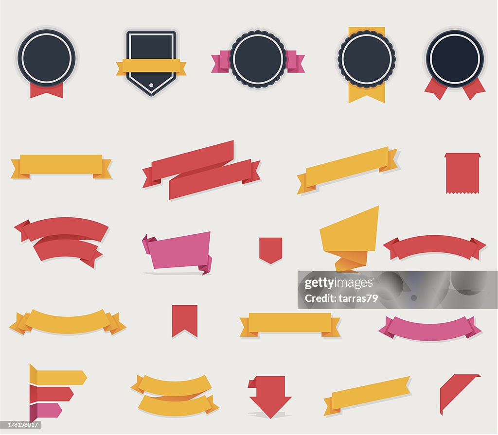 Paper Ribbon Label Ribbons And Labels High-Res Vector Graphic - Getty Images