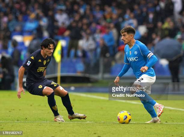 Giovanni Di Lorenzo of Ssc Napoli during the Serie A TIM match between SSC Napoli and Empoli FC in Napoli, Italy, on November 12, 2023.