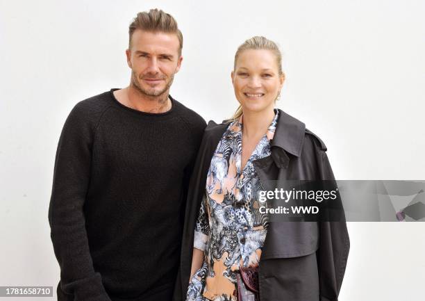 David Beckham and Kate Moss in the front row