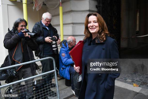 Gillian Keegan, UK education secretary, arrives for a meeting of cabinet ministers at 10 Downing Street in London, UK, on Tuesday, Nov. 14, 2023. UK...