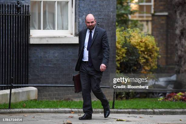 Richard Holden, UK minister without portfolio and chairman of the Conservative Party, arrives for a meeting of cabinet ministers at 10 Downing Street...