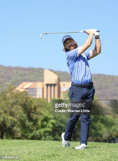 Tommy Fleetwood of England poses for a portrait ahead of the Nedbank Golf Challenge at Gary Player CC on November 08, 2023 in Sun City, South Africa.