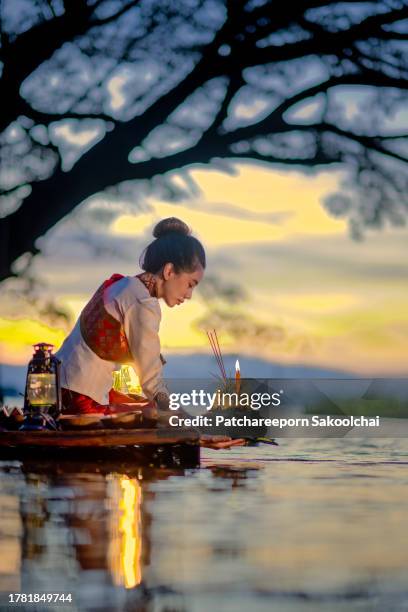 loy krathong - film festival illustration stock pictures, royalty-free photos & images