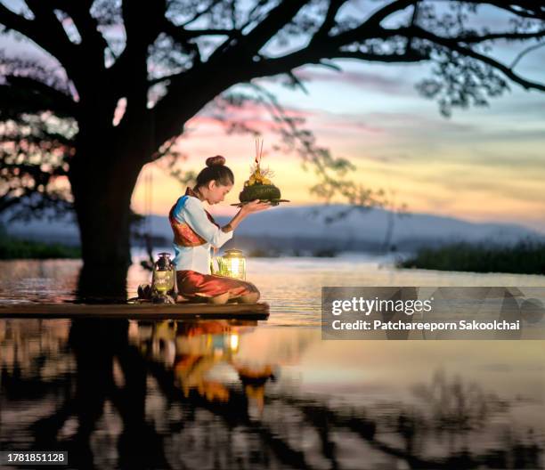 loy krathong - film festival illustration stock pictures, royalty-free photos & images