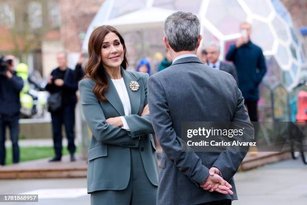 Crown Prince Frederik of Denmark and Crown Princess Mary of Denmark visit the DAC Danish Architecture Center on November 08, 2023 in Copenhagen,...