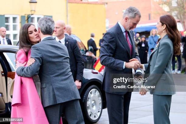 Queen Letizia of Spain, Crown Prince Frederik of Denmark, King Felipe VI of Spain and Crown Princess Mary of Denmark visit the DAC Danish...