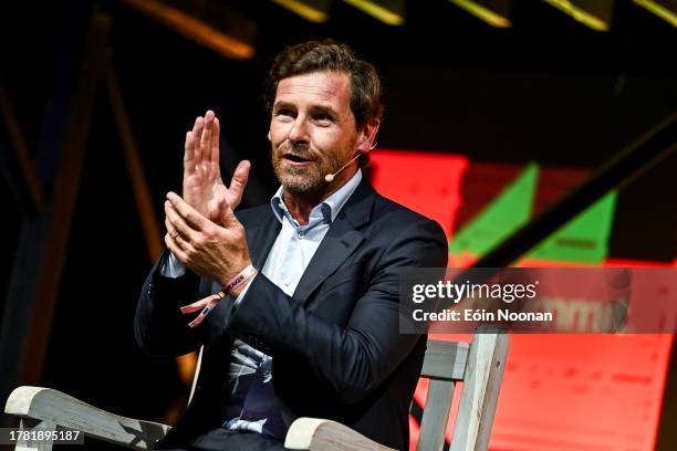 Lisbon , Portugal - 14 November 2023; André Villas-Boas, Football Manager on SportsTrade stage during day one of Web Summit 2023 at the Altice Arena...