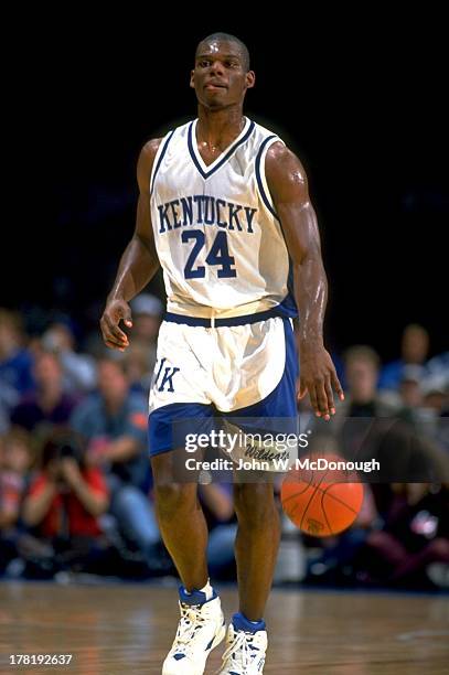 Playoffs: Kentucky Jamal Mashburn in action vs Michigan at Louisiana Superdome. New Orleans, LA 4/5/1993 CREDIT: John W. McDonough