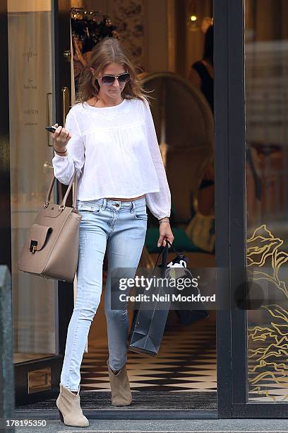 Millie Mackintosh is pictured shopping at Petits Bisous on Kings's Road on August 27, 2013 in London, England.