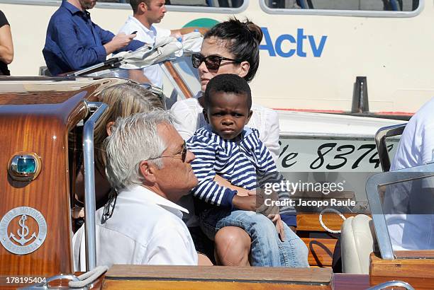 Actress Sandra Bullock and son Louis Bardo Bullock are seen during the 70th Venice International Film Festival on August 27, 2013 in Venice, Italy.