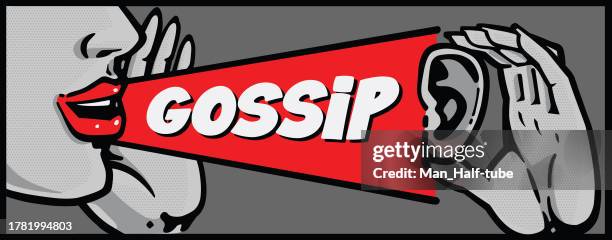 gossip, comic book style - eavesdropping stock illustrations