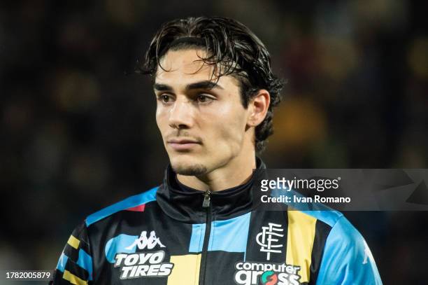 Matteo Cancellieri of Empoli FC before the Serie A TIM match between Frosinone Calcio and Empoli FC at Stadio Benito Stirpe on November 06, 2023 in...