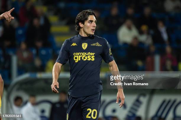 Matteo Cancellieri of Empoli FC during the Serie A TIM match between Frosinone Calcio and Empoli FC at Stadio Benito Stirpe on November 06, 2023 in...