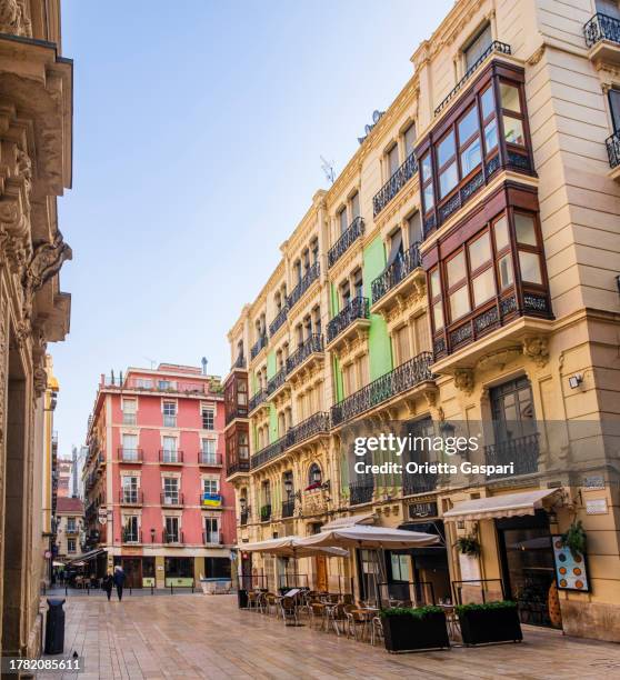 edifício na plaza del abad penalva em alicante - espanha - valencia spagna - fotografias e filmes do acervo