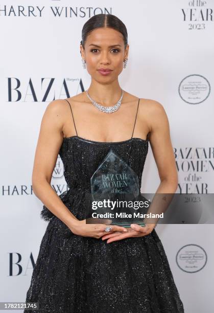 Gugu Mbatha-Raw attends the Harper's Bazaar Women Of The Year Awards 2023 at The Ballroom of Claridge’s on November 07, 2023 in London, England.