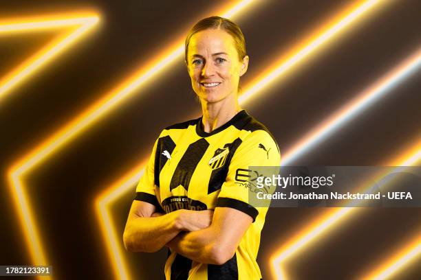 Aivi Luik of BK Hacken poses for a portrait during the UEFA Women's Champions League Official Portraits shoot at on November 02, 2023 in Gothenburg,...