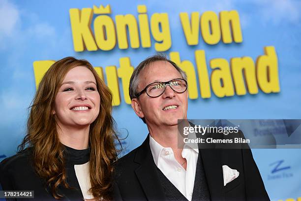 Olli Dittrich and Katrin Bauerfeind attend the 'Koenig von Deutschland' Berlin premiere at Kino International on August 27, 2013 in Berlin, Germany.