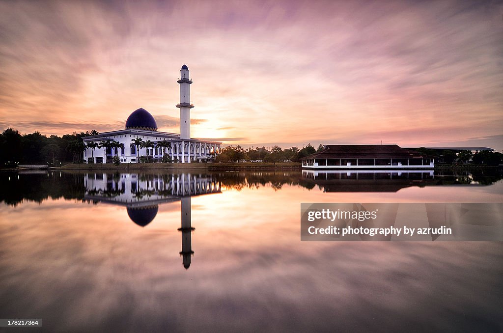 Floating Mosque and Reflection