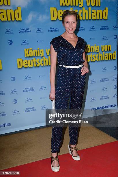 Franziska Weisz attends the 'Koenig von Deutschland' Berlin premiere at Kino International on August 27, 2013 in Berlin, Germany.