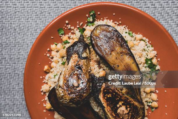 directly above shot of food in plate on table - recetas stock pictures, royalty-free photos & images