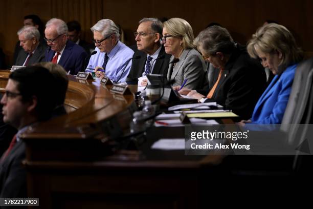 Republican members, including Sen. John Boozman and Sen. Shelley Moore Capito during a hearing before Senate Appropriations Committee at Dirksen...