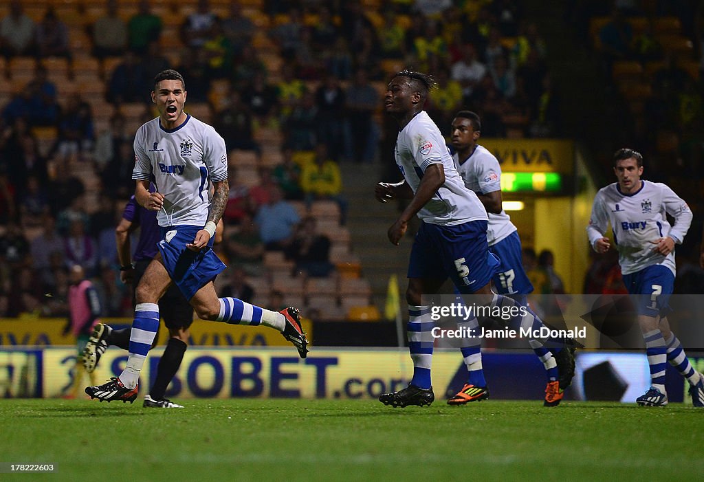 Norwich City v Bury - Capital One Cup Second Round