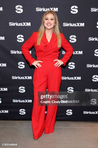 Kelly Clarkson attends the SiriusXM Next Generation: Industry & Press Preview at The Tisch Skylights at The Shed on November 08, 2023 in New York...