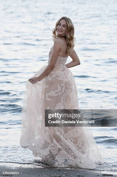 Festival hostess Eva Riccobono attends a photocall during the 70th Venice International Film Festival at the Hotel Excelsior on August 27, 2013 in...