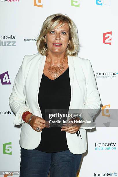 Catherine Matausch attends 'La Rentree France Televisions' at Palais De Tokyo on August 27, 2013 in Paris, France.