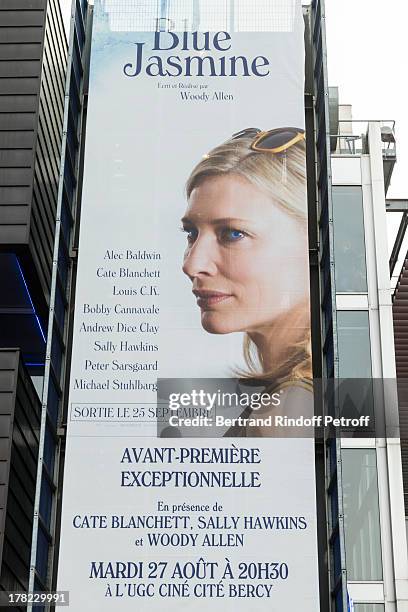 General view of atmosphere prior to the Paris premiere of "Blue Jasmine" at UGC Cine Cite Bercy on August 27, 2013 in Paris, France.