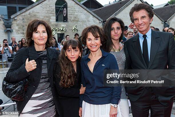 Former French Culture Minister Jack Lang , his wife Monique , their daughter Caroline , and Caroline's daughter Rebecca and Anna arrive to the Paris...