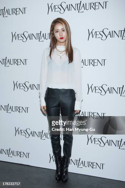Heo Ga-Yoon of South Korean girl group 4minute attends during the "Forever Youth Liberator" launch party hosted by Yves Saint Laurent Skin Care at...